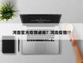 河南官方疫情通报？河南疫情!？