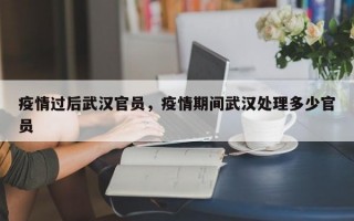 疫情过后武汉官员，疫情期间武汉处理多少官员