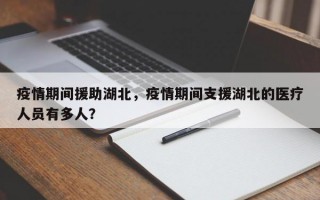 疫情期间援助湖北，疫情期间支援湖北的医疗人员有多人？