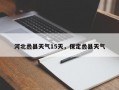 河北蠡县天气15天，保定蠡县天气